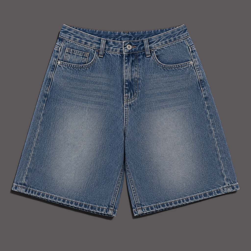 Women's Baggy Denim Jorts – Light Wash Oversized Bermuda Jean Shorts