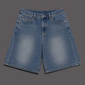 Women's Baggy Denim Jorts – Light Wash Oversized Bermuda Jean Shorts