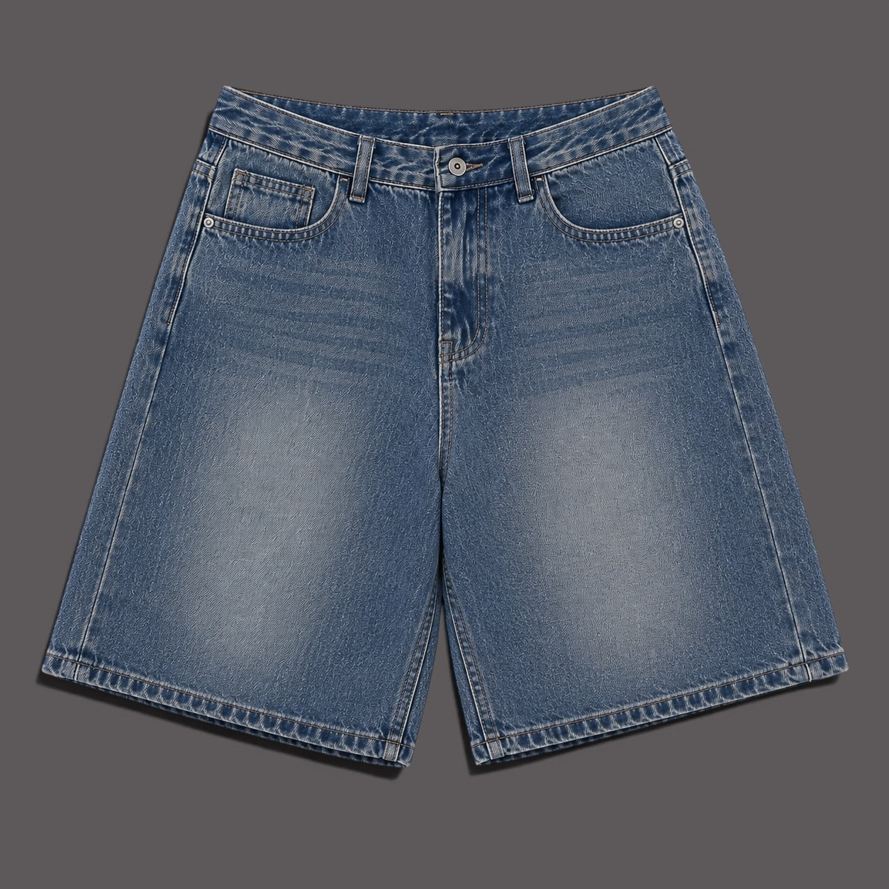 Women's Baggy Denim Jorts – Light Wash Oversized Bermuda Jean Shorts