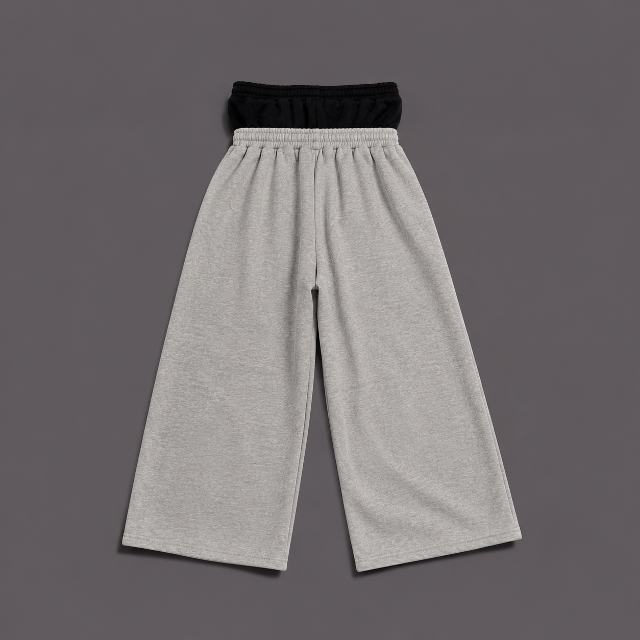 Grey Y2K High-Waisted Streetwear Sweatpants
