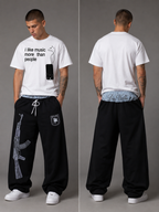 Men's Y2K White Graphic Music Shirt