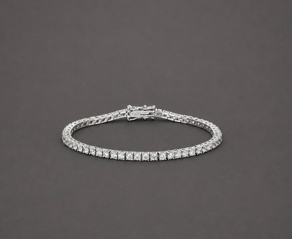 Iced Out Tennis Bracelet – Diamond-Look CZ Bracelet for Men & Women | 2mm–6.5mm Width Options