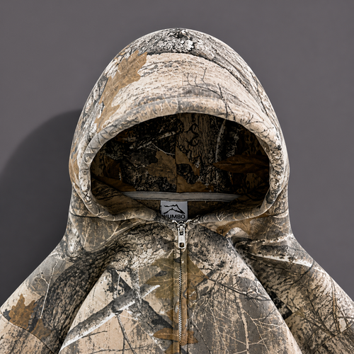 Extreme Baggy Cropped Camo Hoodie