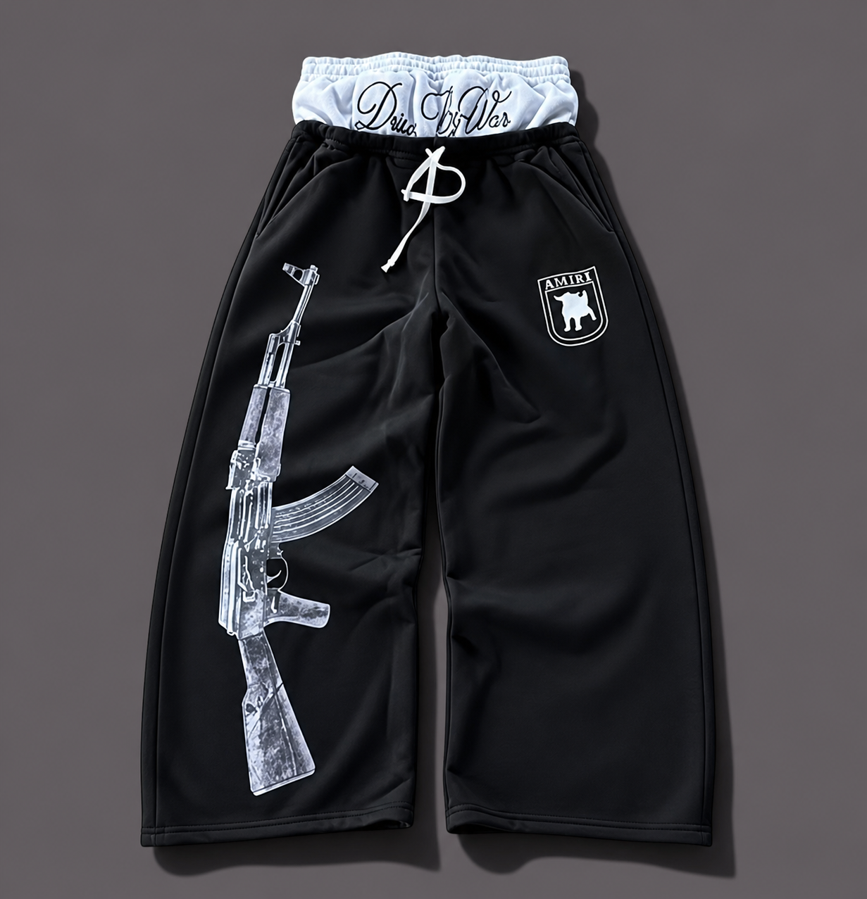 Black Y2K High-Waisted Streetwear Sweatpants