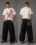 Cherry Blossom Graphic Tee – Oversized Streetwear T-Shirt