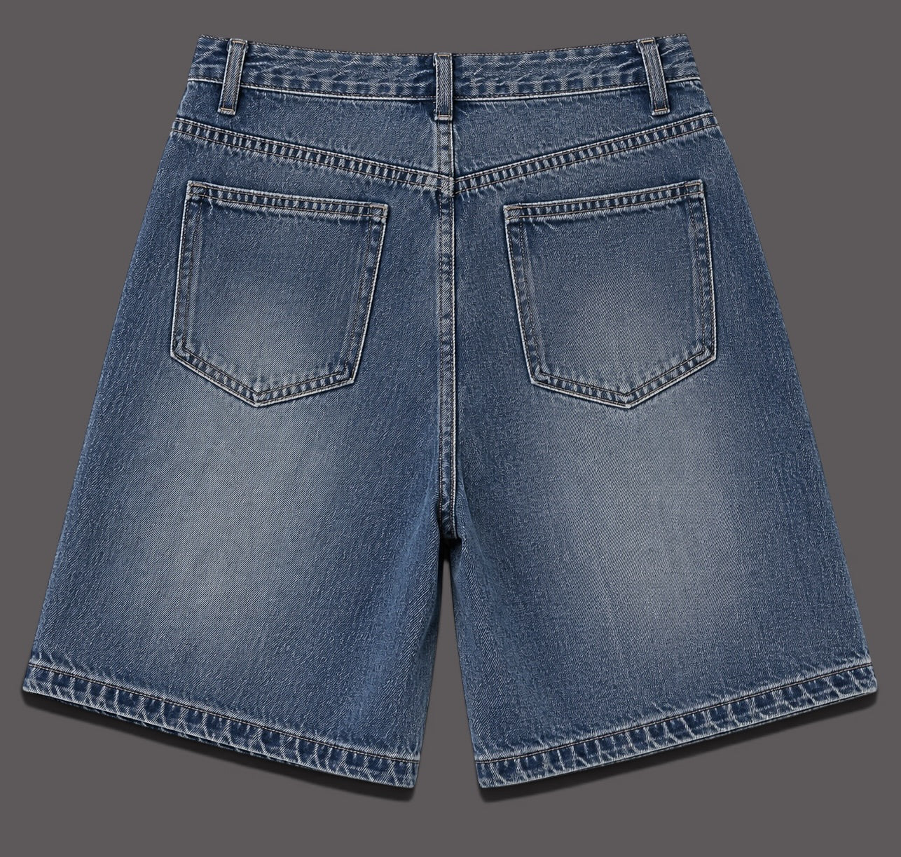 Women's Baggy Denim Jorts – Light Wash Oversized Bermuda Jean Shorts