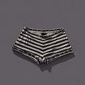 Women's Y2K White and Black Stripe Booty Shorts