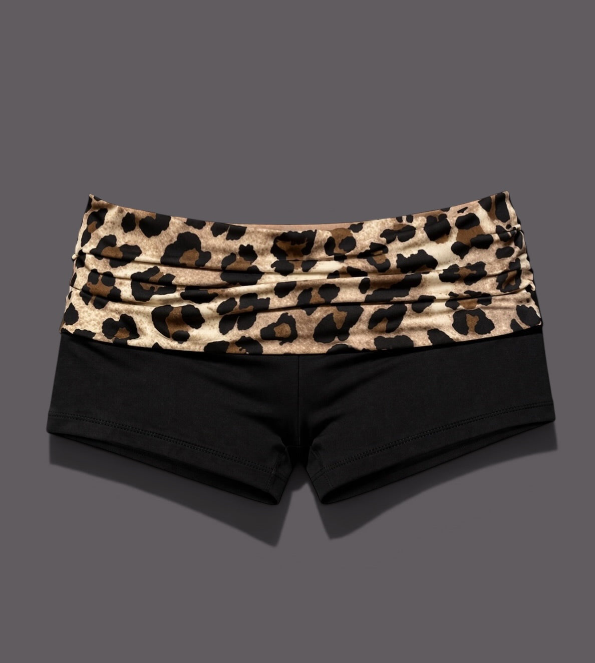 Women's Low Waist Cheetah Print Booty Shorts