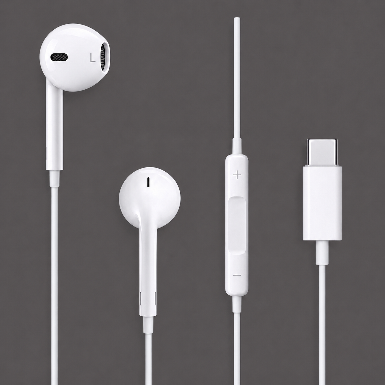 USB-C Wired Earbuds with Microphone & Volume Control – HiFi Stereo In-Ear Headphones for Android, Tablets & Laptops