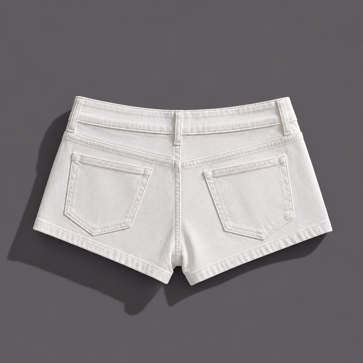 Women's Y2K Denim Low Rise White Jean Shorts
