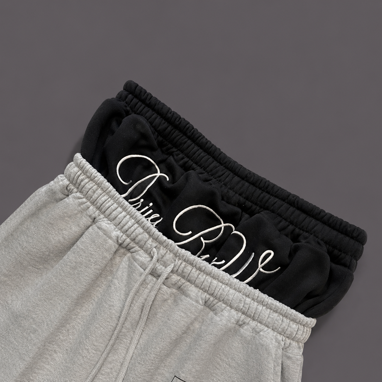 Grey Y2K High-Waisted Streetwear Sweatpants