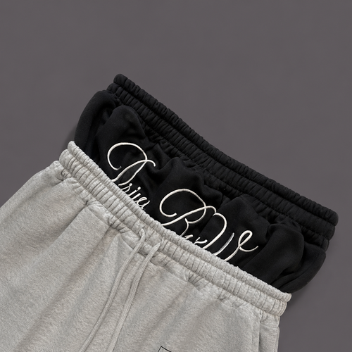 Grey Y2K High-Waisted Streetwear Sweatpants