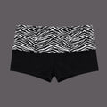 Women's Zebra Print Roll Up Booty Shorts