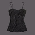 Women's Black with White Polka Dots Tank Top