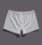 Women's Grey Pajama Booty Shorts