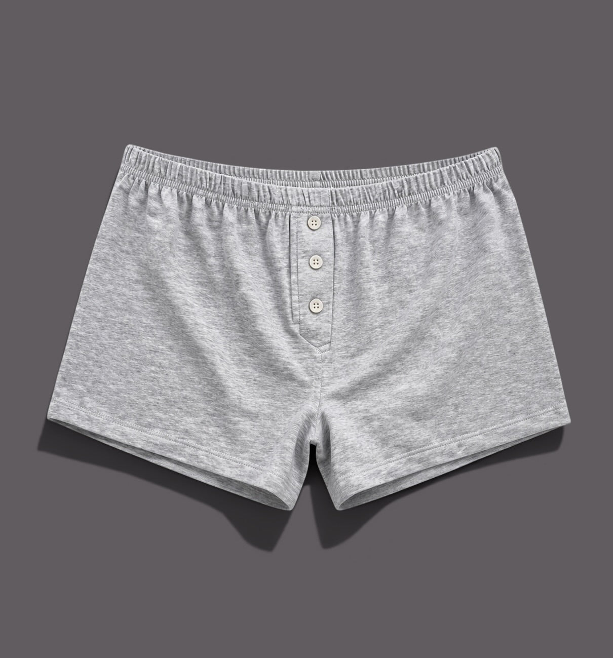 Women's Grey Pajama Booty Shorts