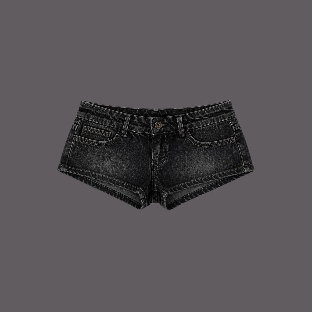 Women's Cute Black Mini Jean Shorts