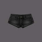 Women's Cute Black Mini Jean Shorts