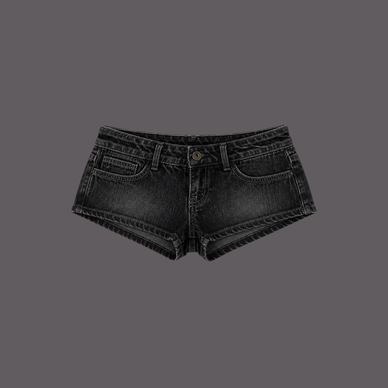 Women's Cute Black Mini Jean Shorts