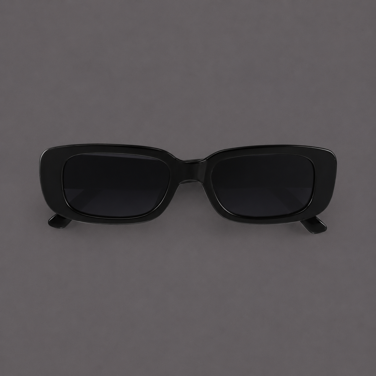 Vintage Rectangle Black Sunglasses – Retro Y2K UV Protection Shades