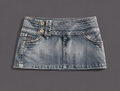 Women's Y2K Blue Denim Mini Shirt