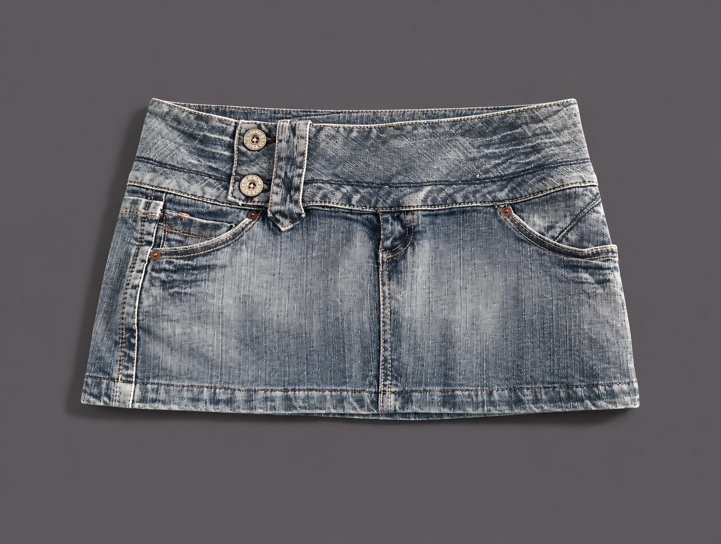 Women's Y2K Blue Denim Mini Shirt
