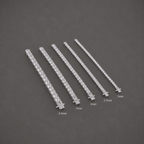 Iced Out Tennis Bracelet – Diamond-Look CZ Bracelet for Men & Women | 2mm–6.5mm Width Options