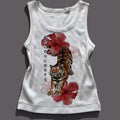Women's White Y2K Tiger Tank Top
