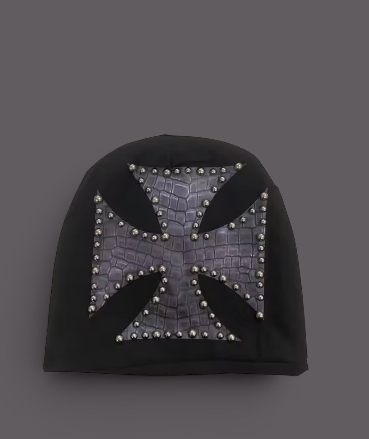 Y2K Gothic Style Cross Beanie
