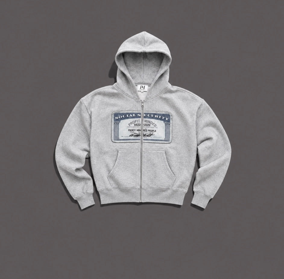 Profit Minded Full Zip Hoodie – Oversized Y2K Streetwear Graphic Hoodie