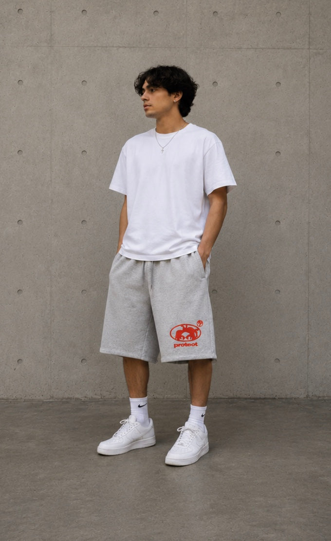 Oversized Fleece Sweat Shorts – Baggy Streetwear Lounge Shorts with Pockets