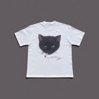 Men's Y2K White Boxy Fit Graphic Cat T-Shirt